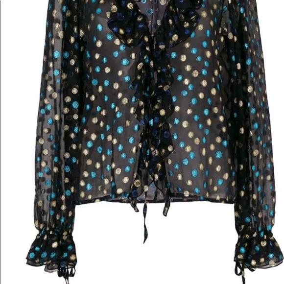 Saint Laurent blouse new with tags polka dots - Picture 6 of 6